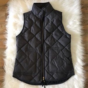 Jcrew Charcoal Puffer Vest
